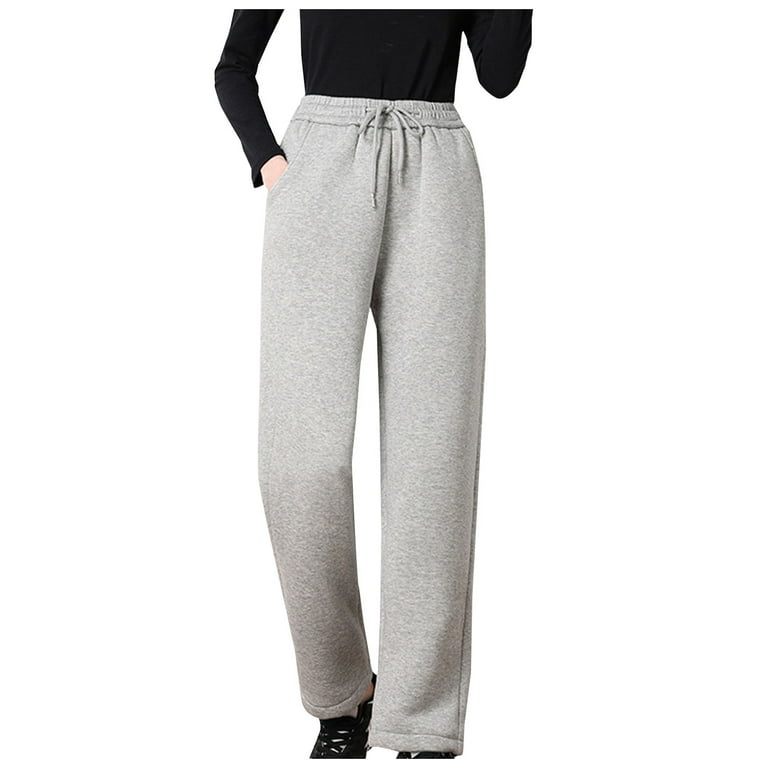 XFLWAM Womens Sherpa Fleece Lined Sweatpants Winter Athletic