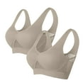 thumbnail image 1 of XFLWAM Womens Sports Bras Multipack, Full Coverage Pushup Breathable Bras Seamless Wireless Yoga Bra with Removable Pads 2 Pack, 1 of 3