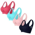 thumbnail image 1 of XFLWAM Womens Sports Bras Multipack, Full Coverage Pushup Breathable Bras Seamless Wireless Yoga Bra with Removable Pads 4 Pack, 1 of 3