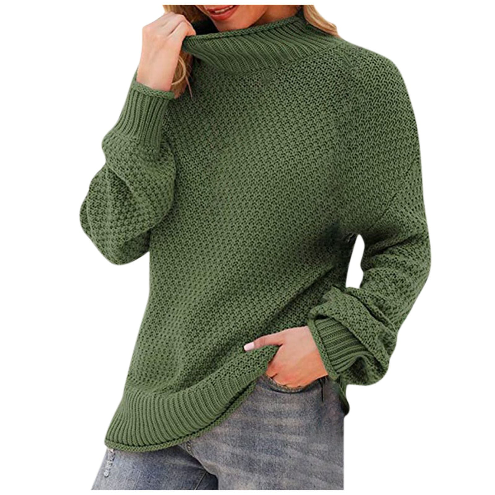 SALENT Women's Oversized Chunky Knit Sweater - Batwing Sleeve Pullover Tunic (Stripe/Black, Small)