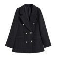 thumbnail image 1 of XFLWAM Womens Tweed Blazers Long Sleeve Double Breasted Open Front Plaid Blazer Jackets Work Suits Casual Business Jackets XS, 1 of 6