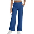 thumbnail image 1 of XFLWAM Womens Wide Leg Sweatpants Baggy Elastic High Waisted Sweats Pants Casual Workout Althetic Trousers with Pockets, 1 of 6