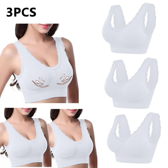 XFLWAM Workout Bras for Women Comfort Support and Lift Full Coverage Back Fat Bras No Underwire Push Up Bra Large Bust Bras