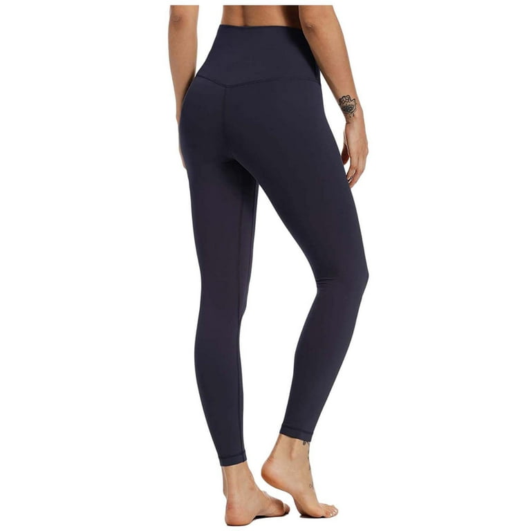 XFLWAM Workout Leggings for Women Seamless Scrunch Tights Tummy Control Gym  Fitness Girl Sport Active Yoga Pants Gym Leggings Navy Blue XL