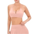 thumbnail image 1 of XFLWAM Yoga Bra for Women Scoop Neck Crop Top Spaghetti Strape Workout Camisole Solid Color Bra Gym Athletic Underwear, 1 of 4