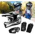 thumbnail image 1 of XFMT DOT Youth Kids Motocross Offroad Street Dirt Bike Helmet W/Goggles Gloves ATV Mx Skull Helmet, 1 of 10