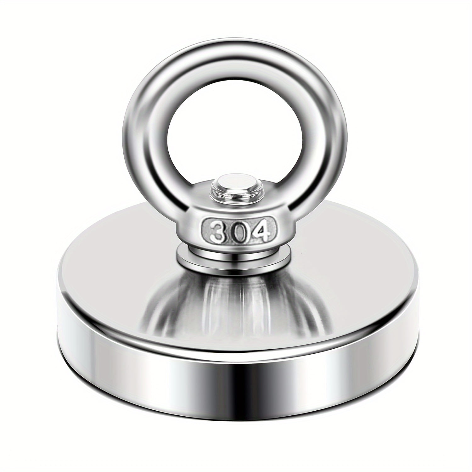 XFN Super Strong Fishing Magnet, Super Strong Fishing Magnet Rare Earth Magnet, Heavy Duty Powerful Neodymium Magnet With Countersunk Hole Eyebolt For Salvage Magnetic Pot 1PC(90 mm)