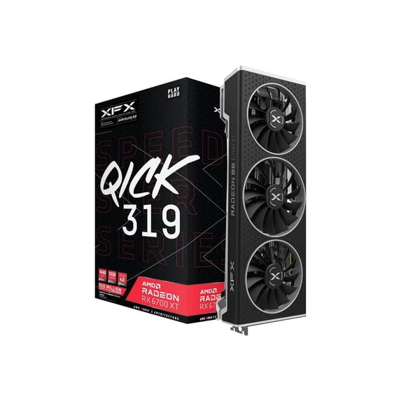XFX Speedster QICK319 Radeon RX 6700 XT - Graphics card - Radeon RX 6700 XT - 12 GB GDDR6 - PCIe 4.0 x16 - HDMI, 3 x DisplayPort - black