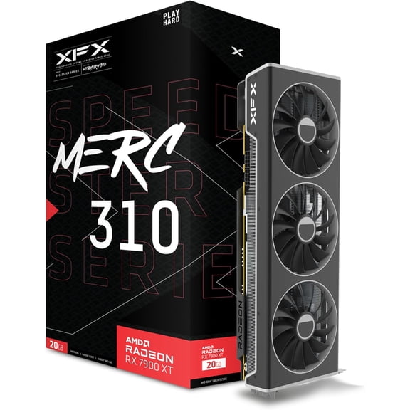 XFX RX-79TMERCUR Speedster MERC310 AMD Radeon RX 7900 XT Gaming Graphics Card with 20GB GDDR6, AMD RDNA 3