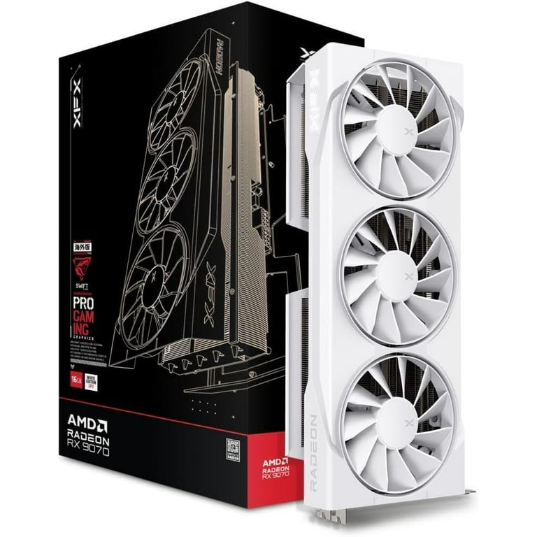 XFX RX-97SWFB3W9 Swift AMD Radeon RX 9070 OC White Triple Fan