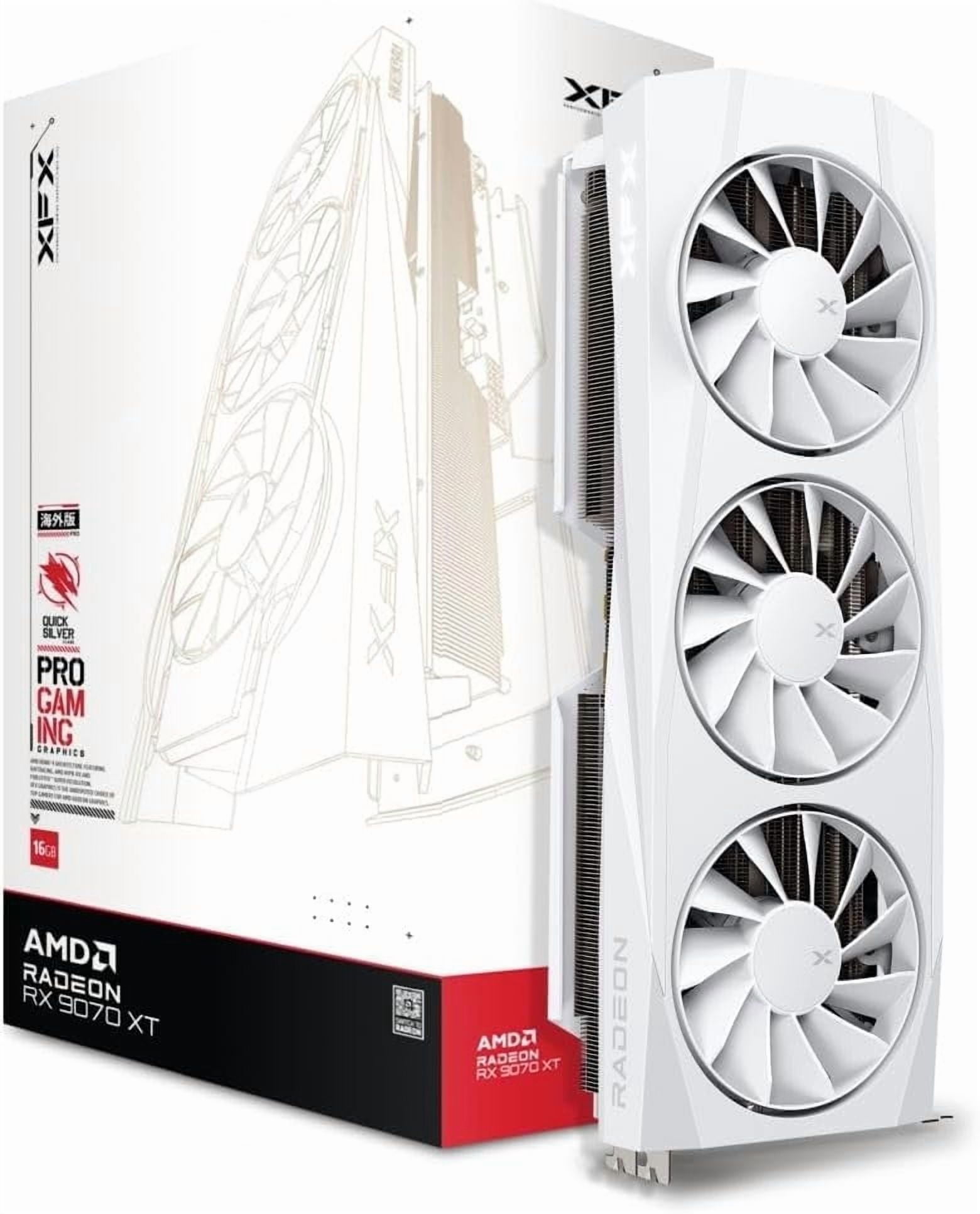 XFX RX-97TQICKW9 Quicksilver AMD Radeon RX 9070XT White Gaming