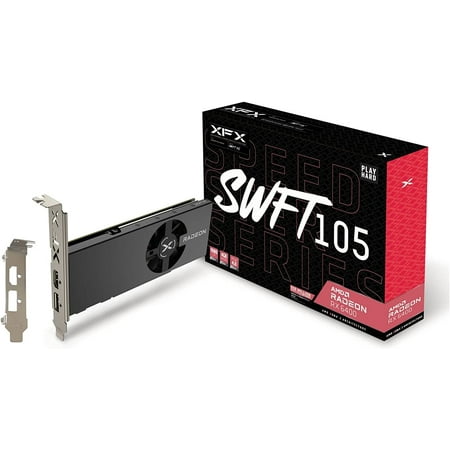 XFX RX-64XL4SFG2 XFX SPEEDSTER SWFT105 RADEON RX 6400 Gaming Graphics Card with 4GB GDDR6, AMD RDNA™ 2