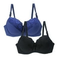 thumbnail image 1 of XFYSSS 2PC Woman's Solid Color Sexy Seamless Gathering Lace Daily Bra Comfortable And Breathable Base Top Underwear Women Nylon Bra Everyday Bras, 1 of 3