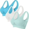 thumbnail image 1 of XFYSSS 3PC Women Solid Color Seamless Sports Bra Wirefree Yoga Bra With Removable Pads Thin Sports Yoga Vest Bra Sports Bras, 1 of 5