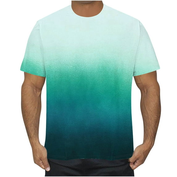 XFYSSS Fashion Casual Men's Summer Printed Button-up Short-sleeved Crew-neck Top/shirt Men Top Short Sleeve Round-Neck Blouses & Shirts