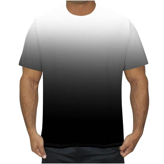 XFYSSS Fashion Casual Men's Summer Printed Button-up Short-sleeved Crew-neck Top/shirt Men Top Short Sleeve Round-Neck Blouses & Shirts