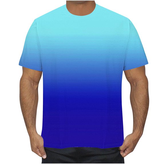 XFYSSS Fashion Casual Men's Summer Printed Button-up Short-sleeved Crew-neck Top/shirt Men Top Short Sleeve Round-Neck Blouses & Shirts