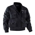 thumbnail image 1 of XFYSSS Fashion Men's Solid Color Zipper Multi Pocket Functional Flying Long Sleeved Casual Jacket Long Sleeve Hoodless Casual Outwear & Jackets, 1 of 3