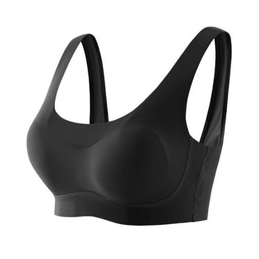 XFYSSS Ladies Gather for Skin Friendly Underwear Beautiful Back and Chest Wrapped Bra Back Buckle Shoulder Strap Bra Everyday Bras