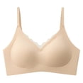 thumbnail image 1 of XFYSSS Seamless Bras for Women Padded No Underwire Scalloped Push Up Bras Soft Wireless Comfort Bralettes Full Coverage One-Piece Open Button Pregnancy Underwear And Breastfeeding Bra, 1 of 3