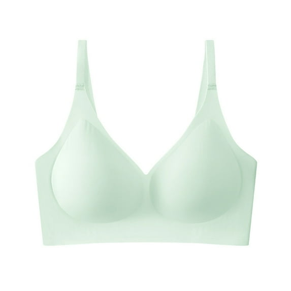 XFYSSS Women's Jelly Style Adhesive Sports Bra Without Steel Ring, Solid Color Gathering Bra Everyday Bras Women Nylon Bra