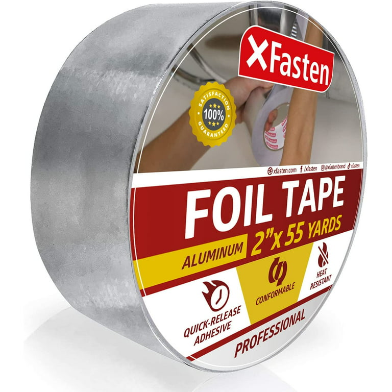 2 x 50 yards Flame Retardant Aluminum Foil Tape