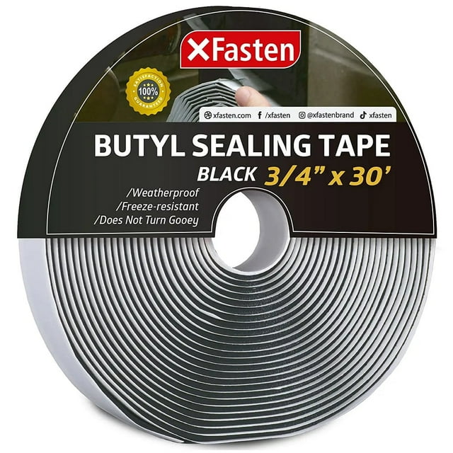 XFasten Waterproof Butyl Seal Tape (1/8x3/4x30ft) for RV, Boat, Window ...