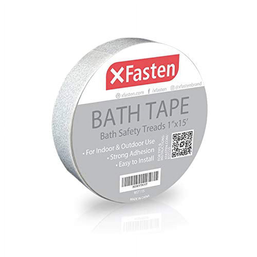 XFasten Clear Anti Slip Tape for Bathtubs, 1Inch by 15Foot