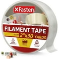 thumbnail image 1 of XFasten Clear Heavy-Duty Reinforced Filament Tape, 2" x 30 Yards, 1 of 9