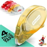 XFasten Double-Sided Adhesive Roller, Multi-color, 8mm x 30 ft, 4 Pack, Clear Tape Runner