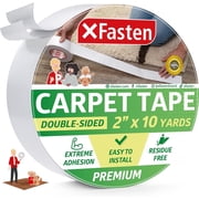 XFasten Double Sided Carpet Tape for Area Rugs and Carpets, Removable and Hardwood Safe, 2 Inches x 10 Yards