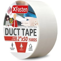 XFasten Duct Tape White, 2 Inches x 50 Yards, Yellowing Resistant and Conformable