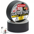 thumbnail image 1 of XFasten Gaffer Tape, Black, 2" x 30 Yards, 2 Pack, Heavy Duty Cloth Tape (2-Pack 180-feet Total), 1 of 7