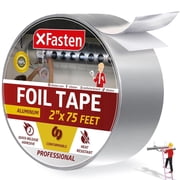 XFasten Heat Resistant Aluminum Foil Tape, 2" x 75 ft, 3.6 mil, HVAC Sealing