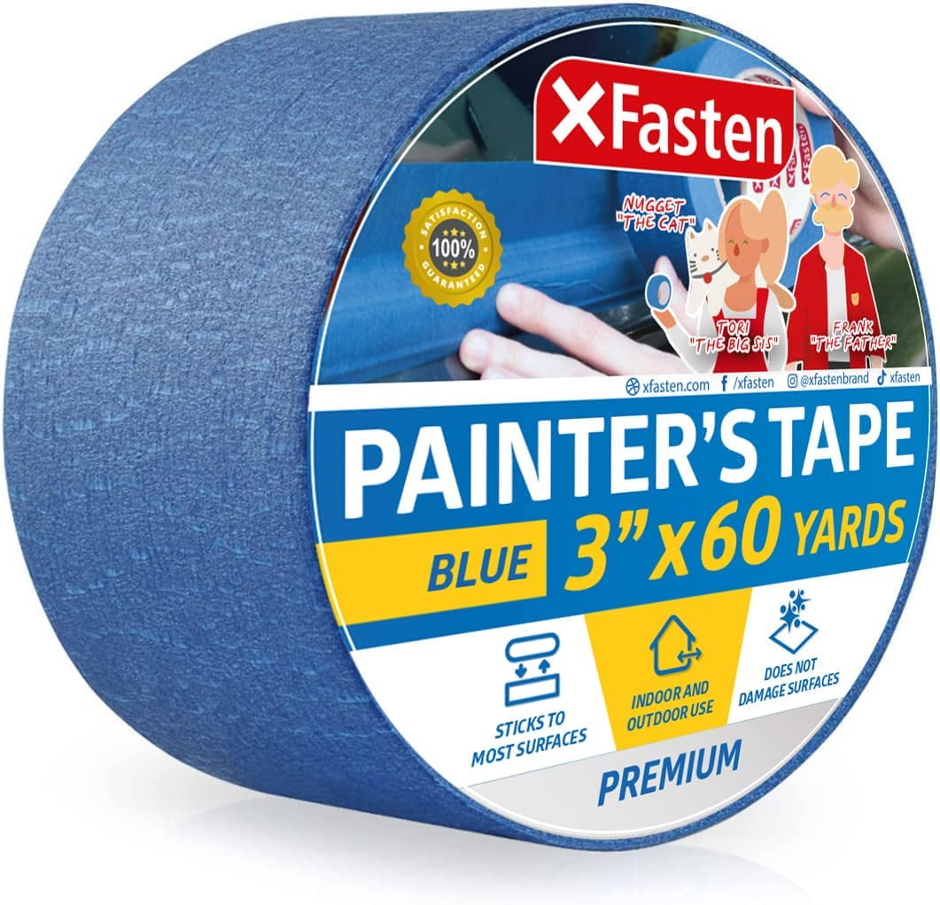 ScotchBlue Original Multi Surface Painters Tape Blue 1 88 Inches X 60 XFasten Professional Blue Painters Tape Multi Use 3 Inches X 60 Yards Tape Sharp Edge Line Technology Produces Lines Residue Free Artisan Grade Wall Ef8edb8e 8fb0 44f6 8a64 84e86a872153.d6ff18d2f0016f430314c7910815ba5e