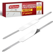 XFasten Self-Adhesive Fasteners, 2" Capacity, 100 Pack, Stick-On File Folders