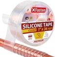thumbnail image 1 of XFasten Silicone Tape, Clear, 1" x 36 Feet, Self-Fusing Waterproof Tape, 1 of 8