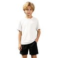 thumbnail image 1 of XFeng Boy's UPF 50 Rash Guard Swim Shirts Short Sleeve Sun Protection SPF Fishing Surfing Water Beach Shirts Quick Dry,White,9-10 Years, 1 of 6