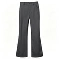 thumbnail image 1 of XFeng Kids High Waist Gray Flare Suit Pants Elastic Back Waist Back To School Dress Trousers, 1 of 6