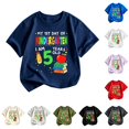 thumbnail image 1 of XFeng Kids My 1st Day Of Kindergarten T-Shirt, 5 Years Old Pencil Apple Book Graphic Short Sleeve Crew Neck Tee, 1 of 4