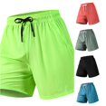 thumbnail image 1 of XFeng Men Athletic Shorts Elastic Drawstring Waist Quick Dry Side Split Casual Sports Shorts, 1 of 4