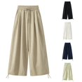 thumbnail image 1 of XFeng Men Drawstring Wide Leg Jogger Pants Convertible Trousers, 1 of 4