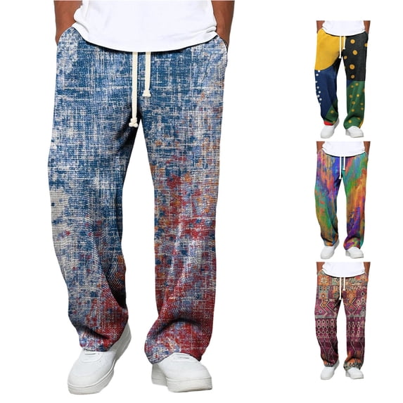 XFeng Men Pleated Wide Leg Dress Pants Casual Loose Trousers