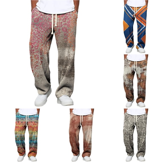 XFeng Men Pleated Wide Leg Dress Pants Casual Loose Trousers