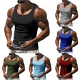 thumbnail image 1 of XFeng Men Ribbed Slim Fit Tank Top Athletic Sleeveless Muscle Vest, 1 of 4