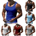 thumbnail image 1 of XFeng Men Ribbed Slim Fit Tank Top Athletic Sleeveless Muscle Vest, 1 of 4