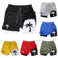 thumbnail image 1 of XFeng Men's 2 in 1 Swim Trunks, Print Board Shorts with Compression Liner, Quick Dry Beach Swim Shorts with Pockets, 1 of 3