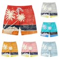 thumbnail image 1 of XFeng Men's 2 in 1 Swim Trunks, Print Board Shorts with Compression Liner, Quick Dry Beach Swim Shorts with Pockets, 1 of 4