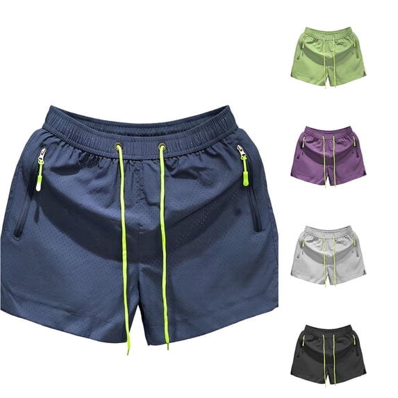 XFeng Men's 2 in 1 Swim Trunks, Print Board Shorts with Compression Liner, Quick Dry Beach Swim Shorts with Pockets