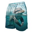 thumbnail image 1 of XFeng Men's 2 in 1 Swim Trunks, Print Board Shorts with Compression Liner, Quick Dry Beach Swim Shorts with Pockets, 1 of 4